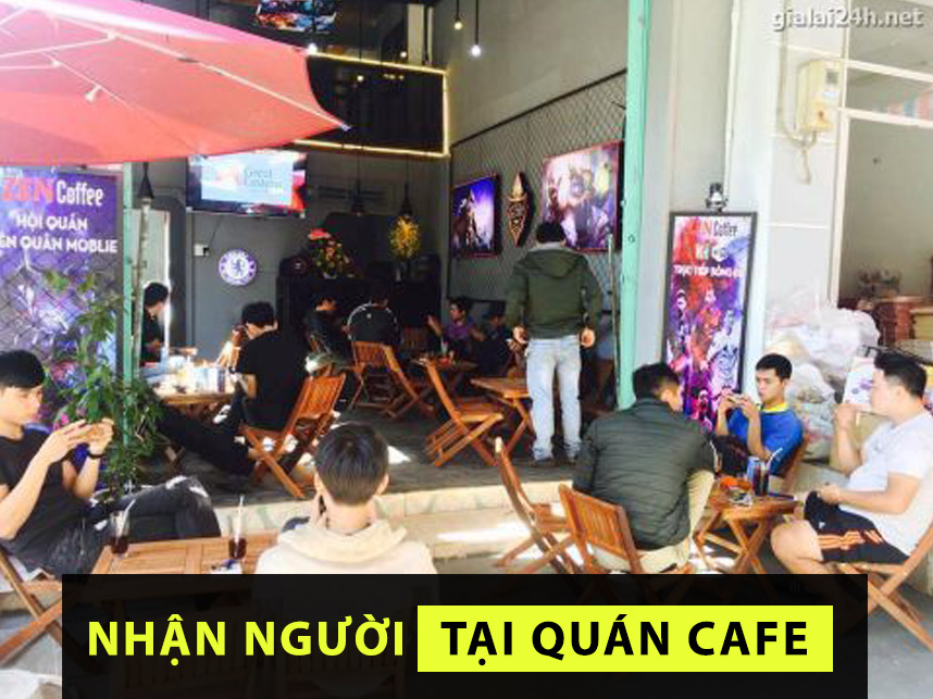 Nhận người tại quán cafe