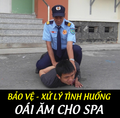 Nh&acirc;n vi&ecirc;n bảo vệ xử l&yacute; c&aacute;c t&igrave;nh huống o&aacute;i ăm cho spa