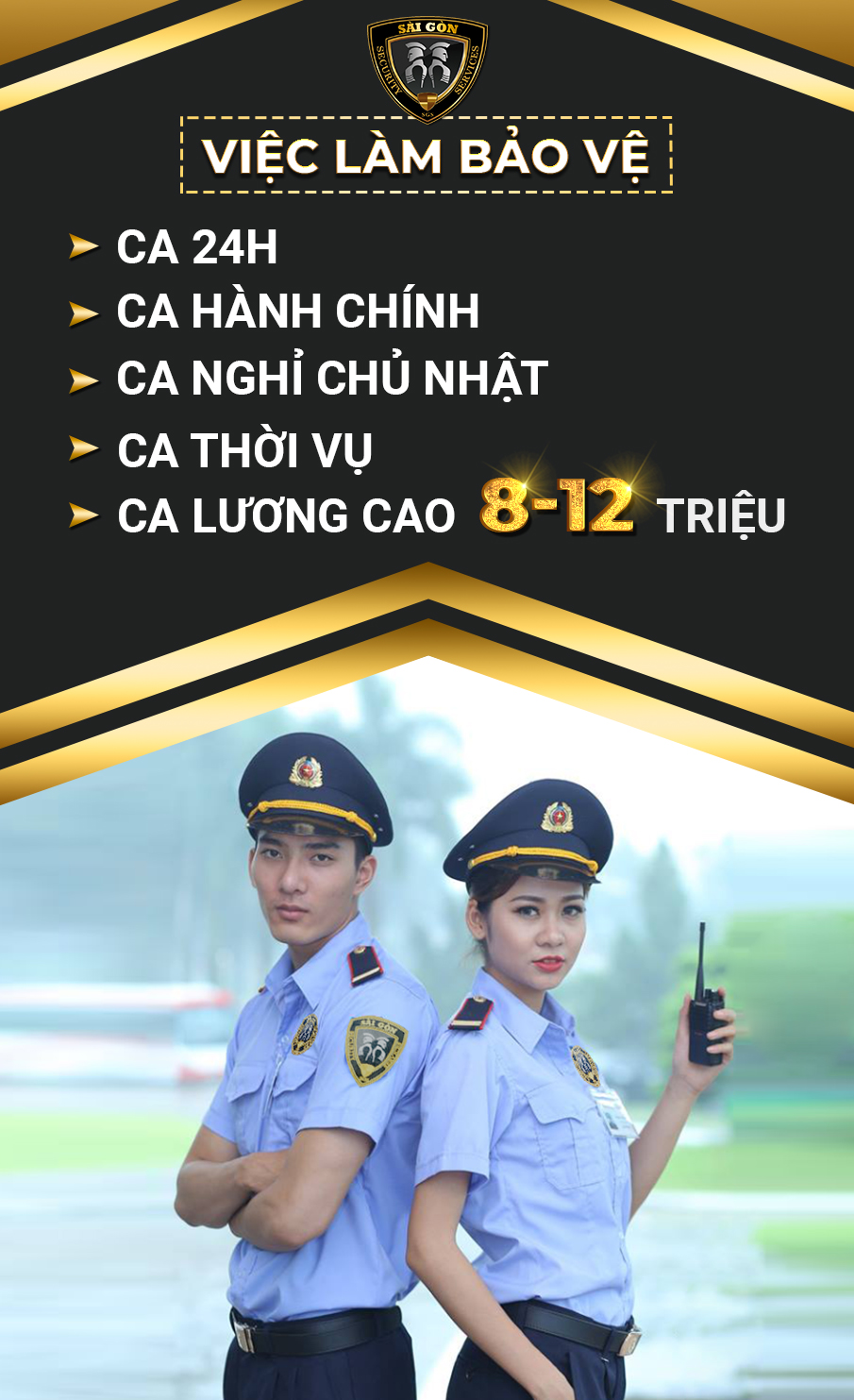 tuyển dụng việc làm bảo vệ tp.hcm